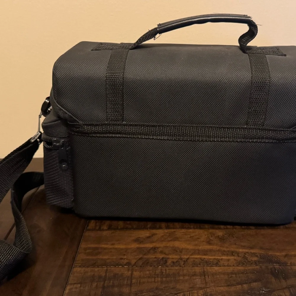 Vintage Ambico Black Padded Bag Camcorder Shoulder Strap